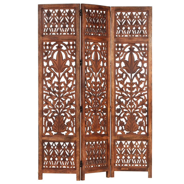 Bungalow Rose Room Divider Hand Carved Room Divider Privacy Screen